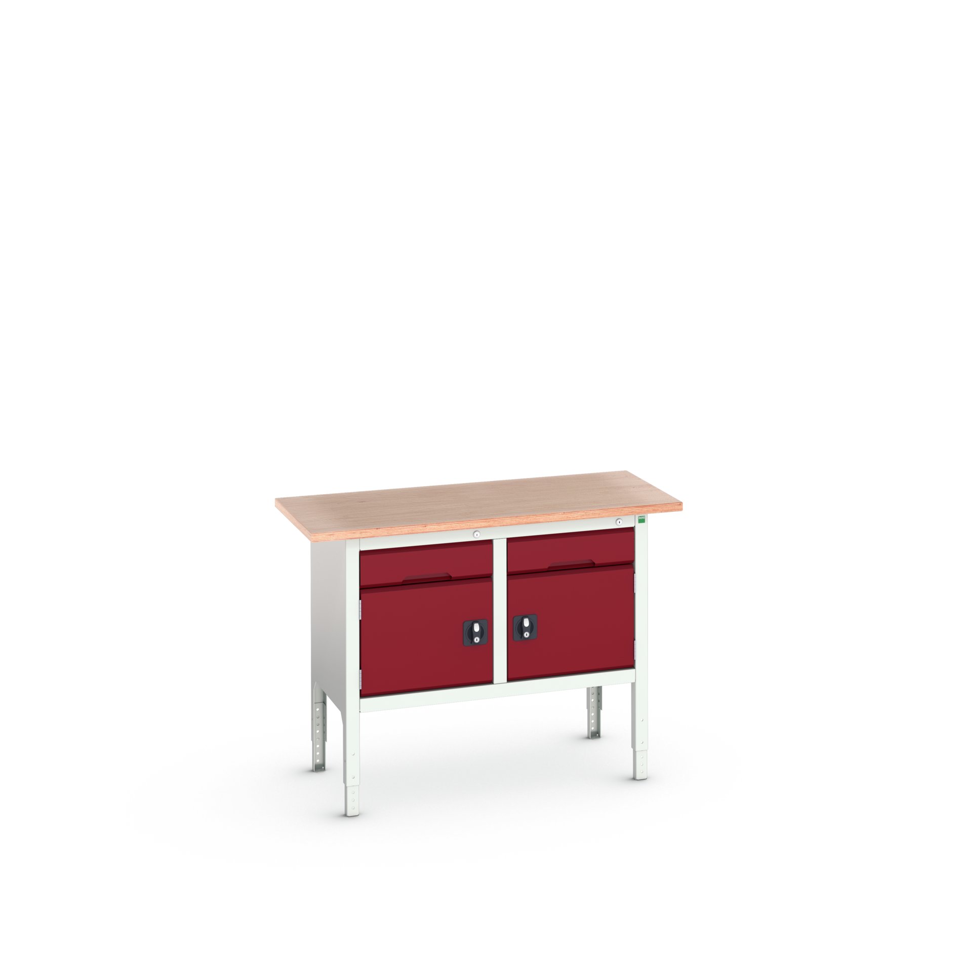 Bott Steel Workbench, 75kg Max Load Adjustable Height, 930 mm x 600mm x 1250 mm