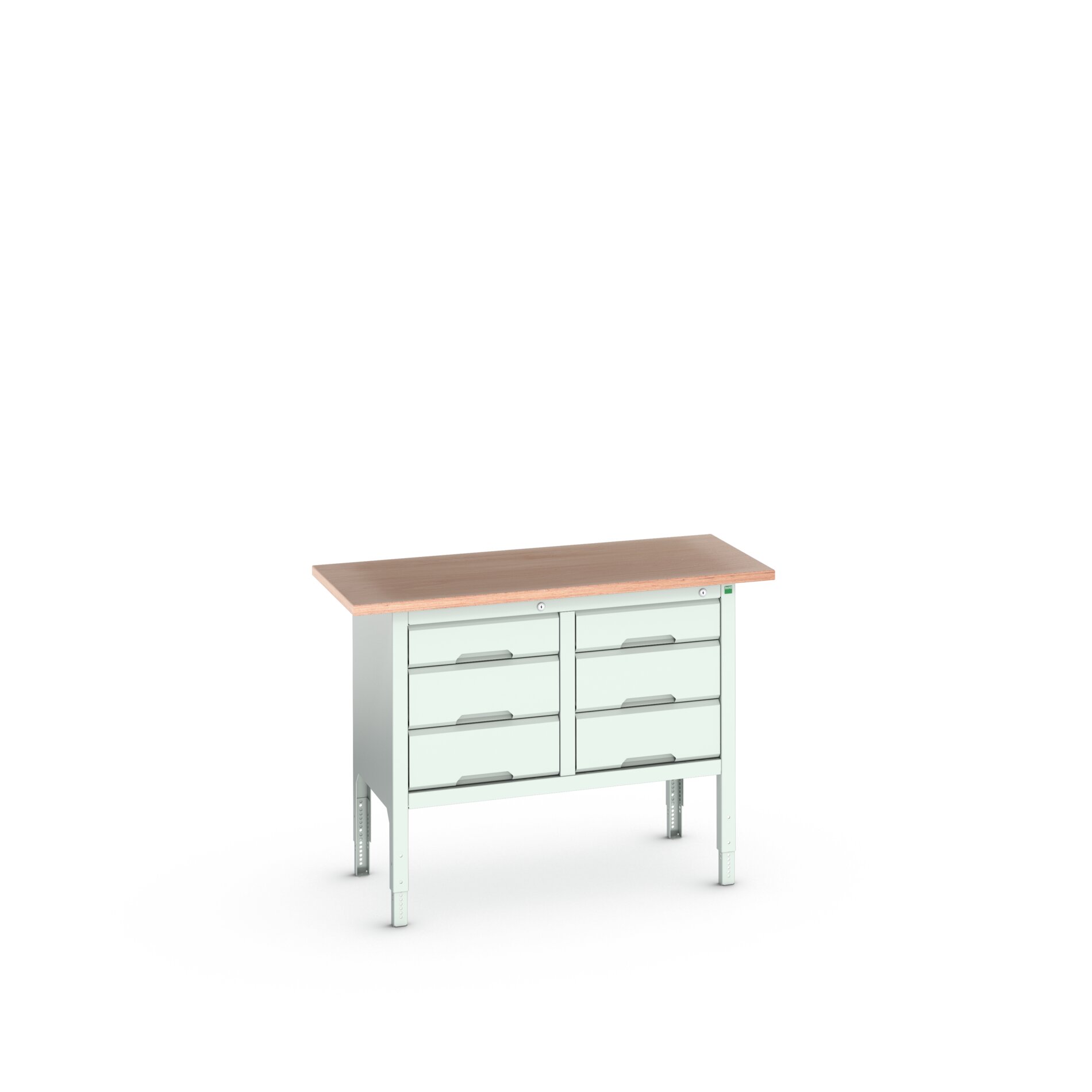 Bott Steel Workbench, 75kg Max Load Adjustable Height, 930 mm x 600mm x 1250 mm