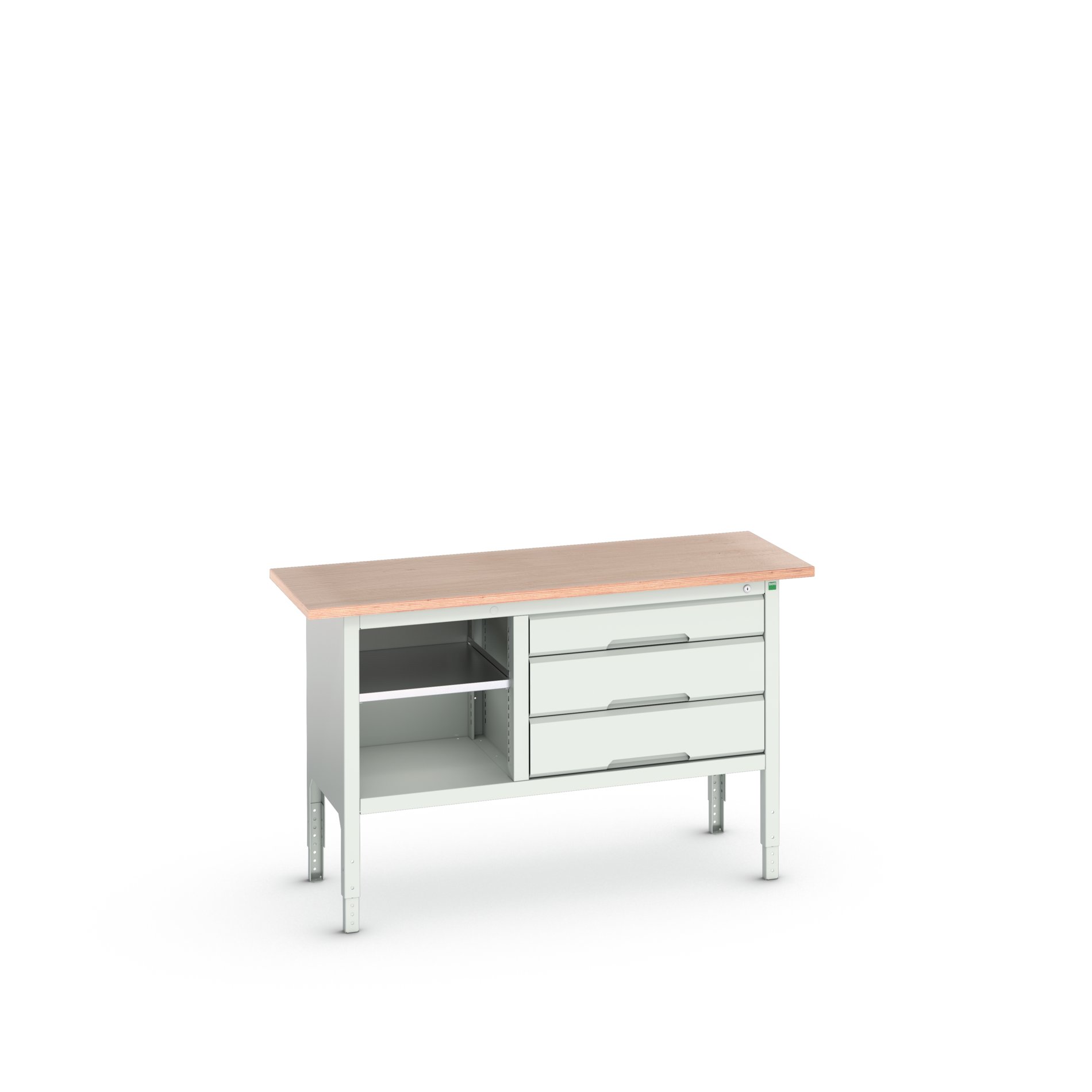 Bott Steel Workbench, 75kg Max Load Adjustable Height, 930 mm x 600mm x 1500 mm