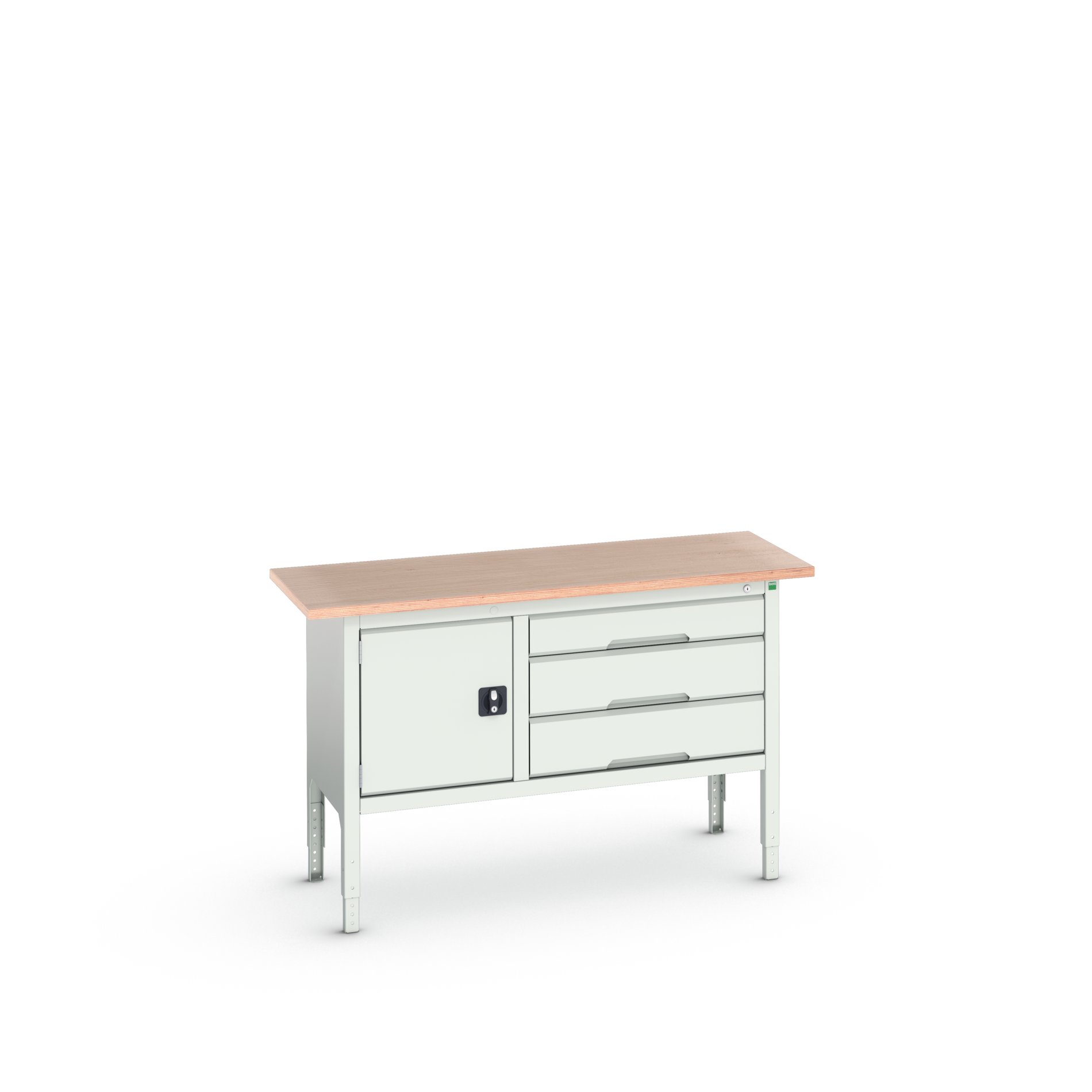 Bott Steel Workbench, 75kg Max Load Adjustable Height, 930 mm x 600mm x 1500 mm