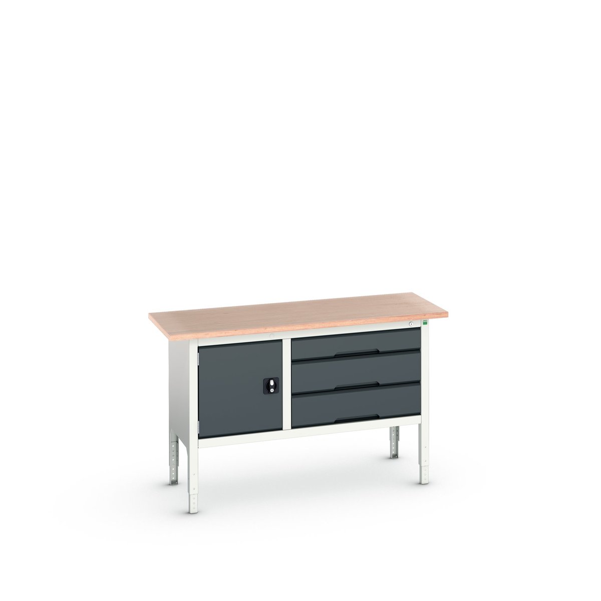 Bott Steel Workbench, 75kg Max Load Adjustable Height, 930 mm x 1500mm x 600 mm