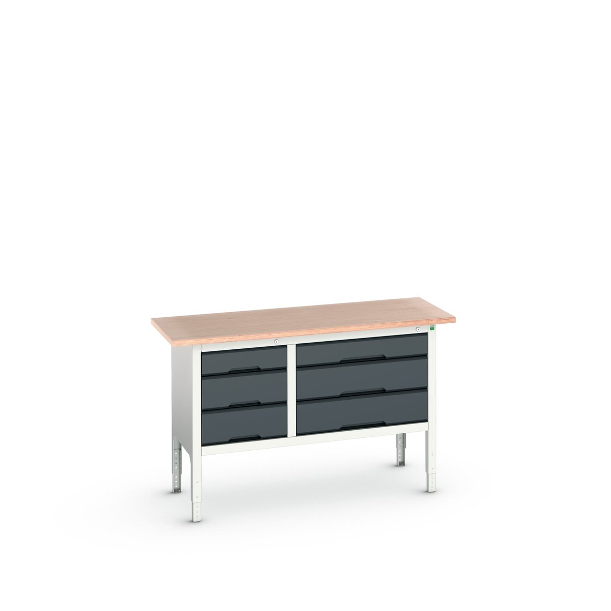 Bott Steel Workbench, 75kg Max Load Adjustable Height, 930 mm x 1500mm x 600 mm