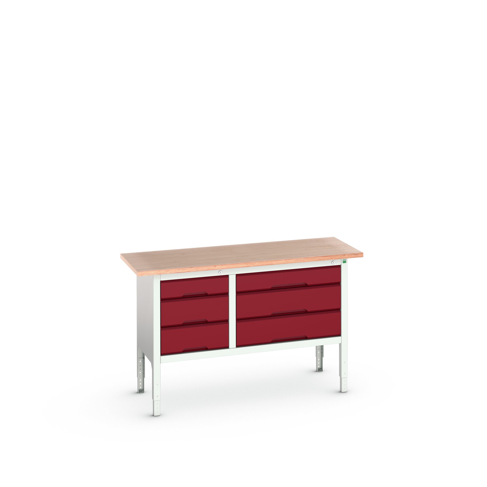 Bott Steel Workbench, 75kg Max Load Adjustable Height, 930 mm x 600mm x 1500 mm