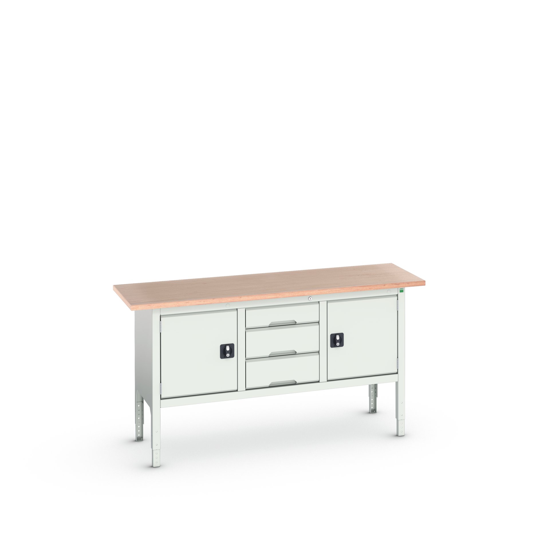 Bott Steel Workbench, 75kg Max Load Adjustable Height, 930 mm x 600mm x 1750 mm