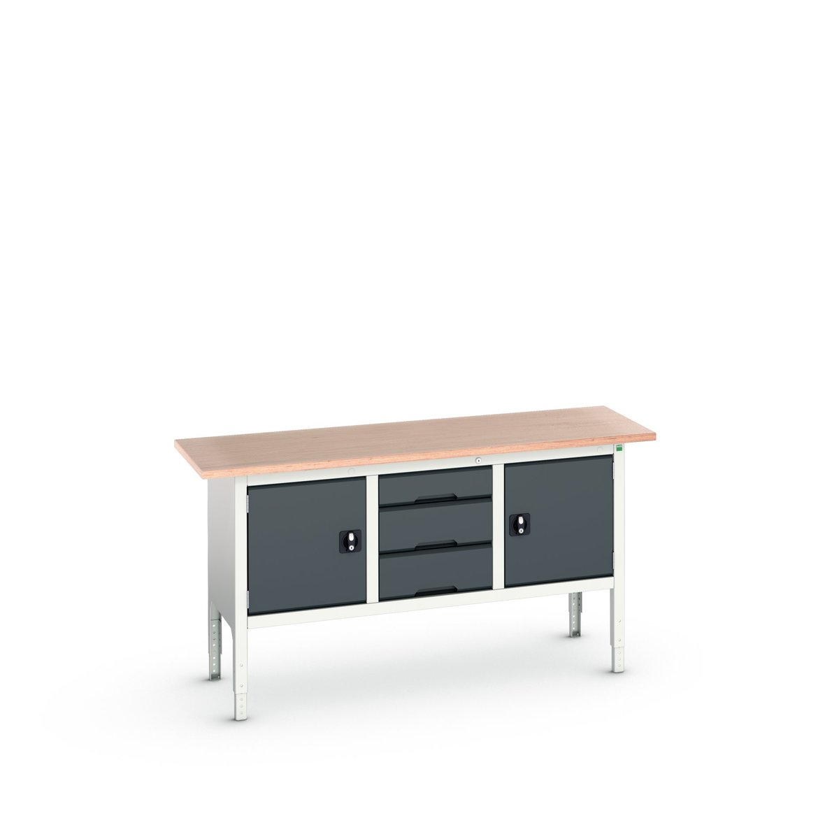 Bott Steel Workbench, 75kg Max Load Adjustable Height, 930 mm x 1750mm x 600 mm