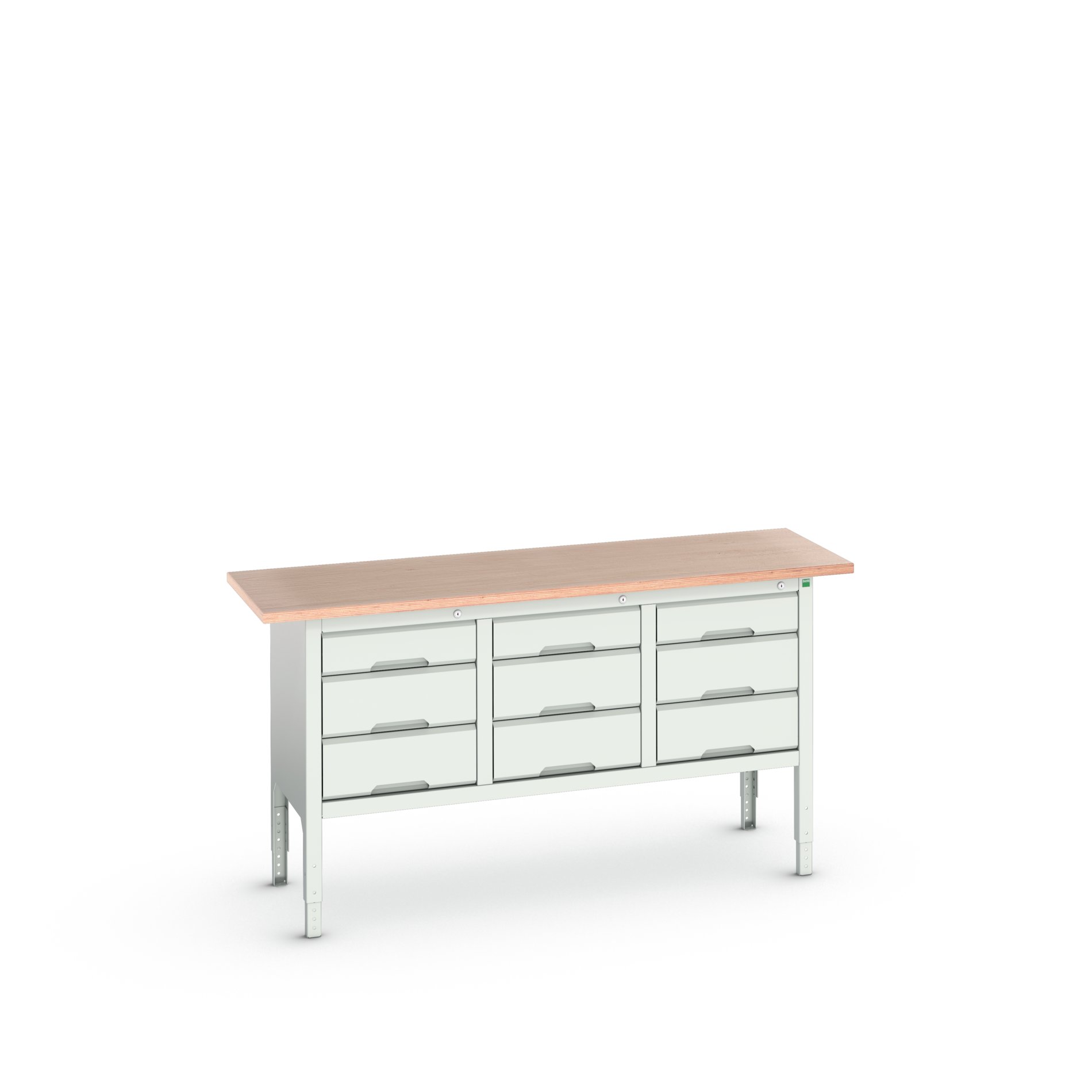 Bott Steel Workbench, 75kg Max Load Adjustable Height, 930 mm x 600mm x 1750 mm