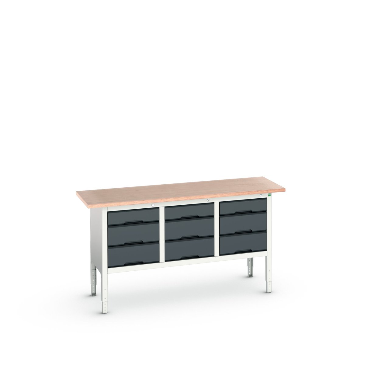 Bott Steel Workbench, 75kg Max Load Adjustable Height, 930 mm x 1750mm x 600 mm