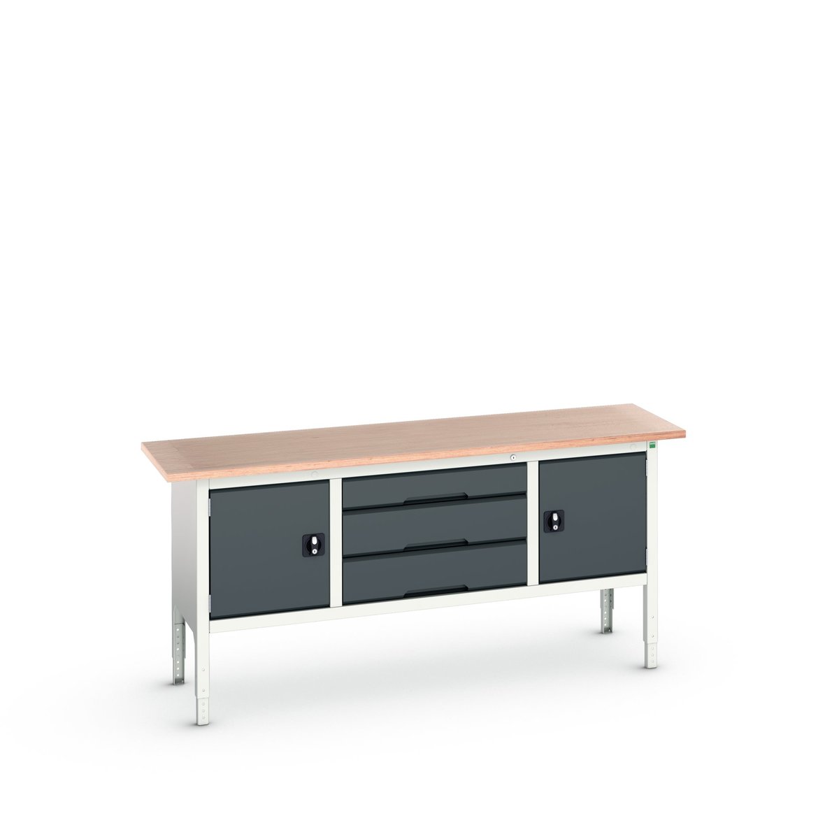 Bott Steel Workbench, 75kg Max Load Adjustable Height, 930 mm x 2000mm x 600 mm