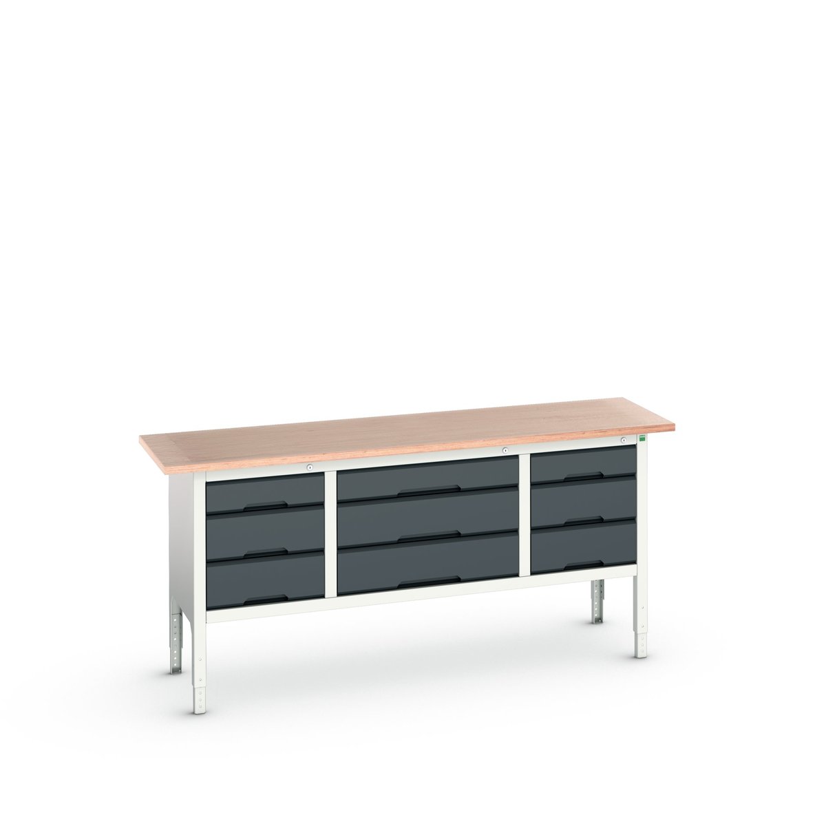 Bott Steel Workbench, 75kg Max Load Adjustable Height, 930 mm x 2000mm x 600 mm