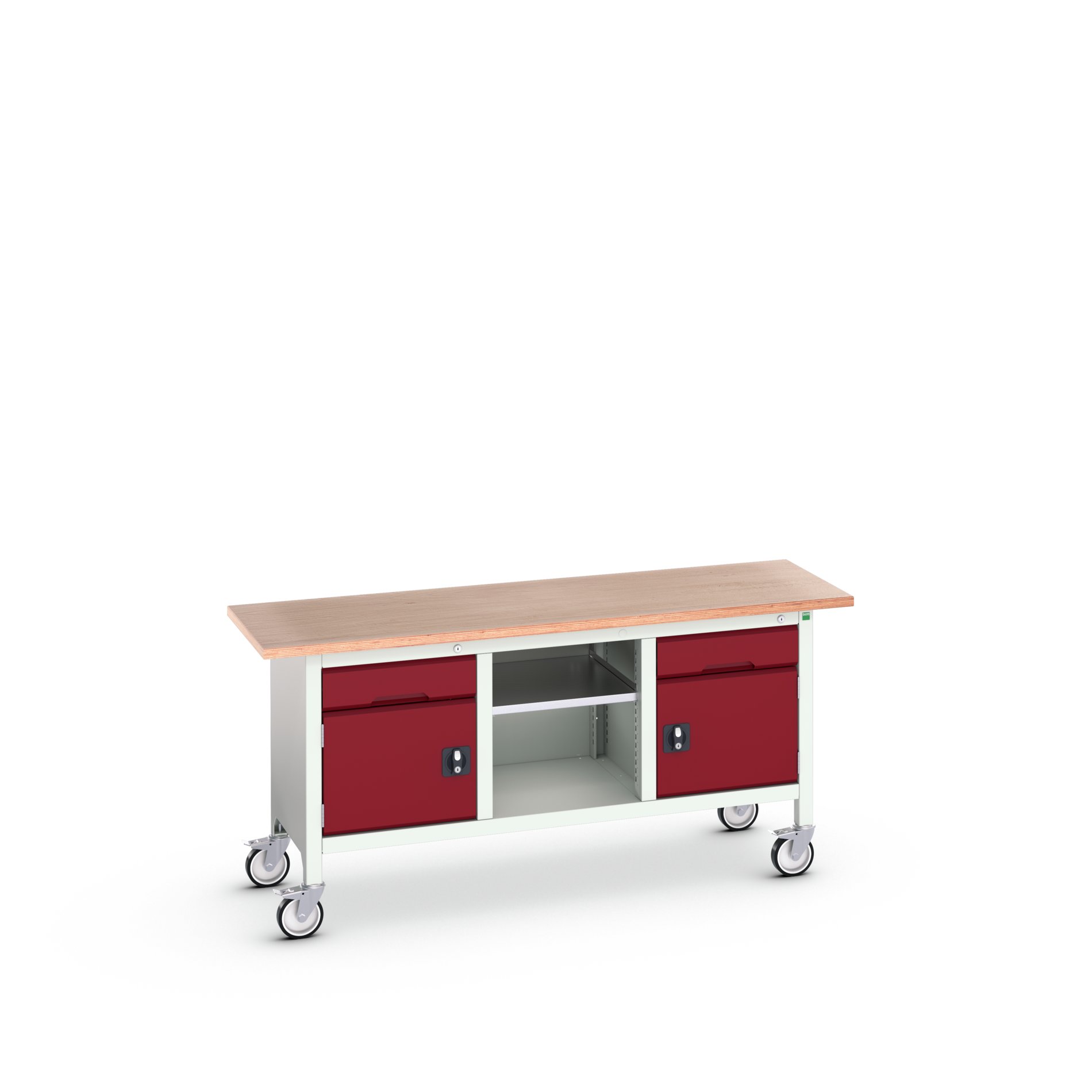 Bott 2 Door, 2 Drawer Sheet Steel Floor Standing Storage Cabinet 830 mm 1750mm, 600 mm
