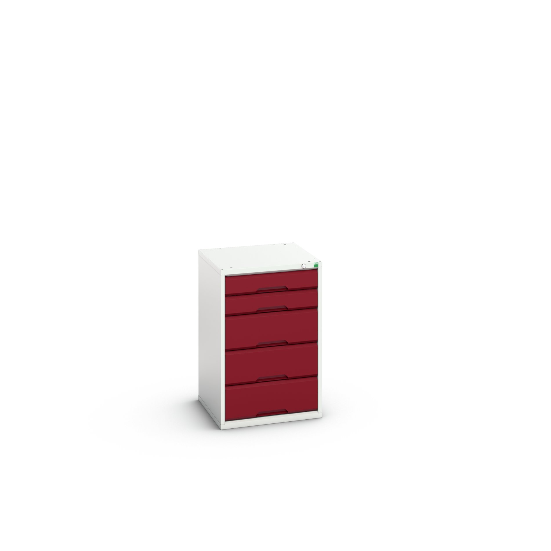 Bott Cabinet 5, Steel, 800 mm x 525mm x 550 mm, Red, Light Grey