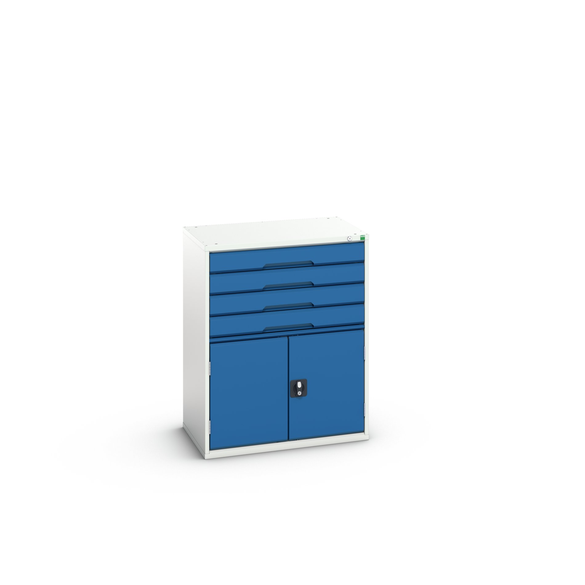 Bott Cabinet 4, Steel, 1000 mm x 800mm x 550 mm, Blue, Light Grey