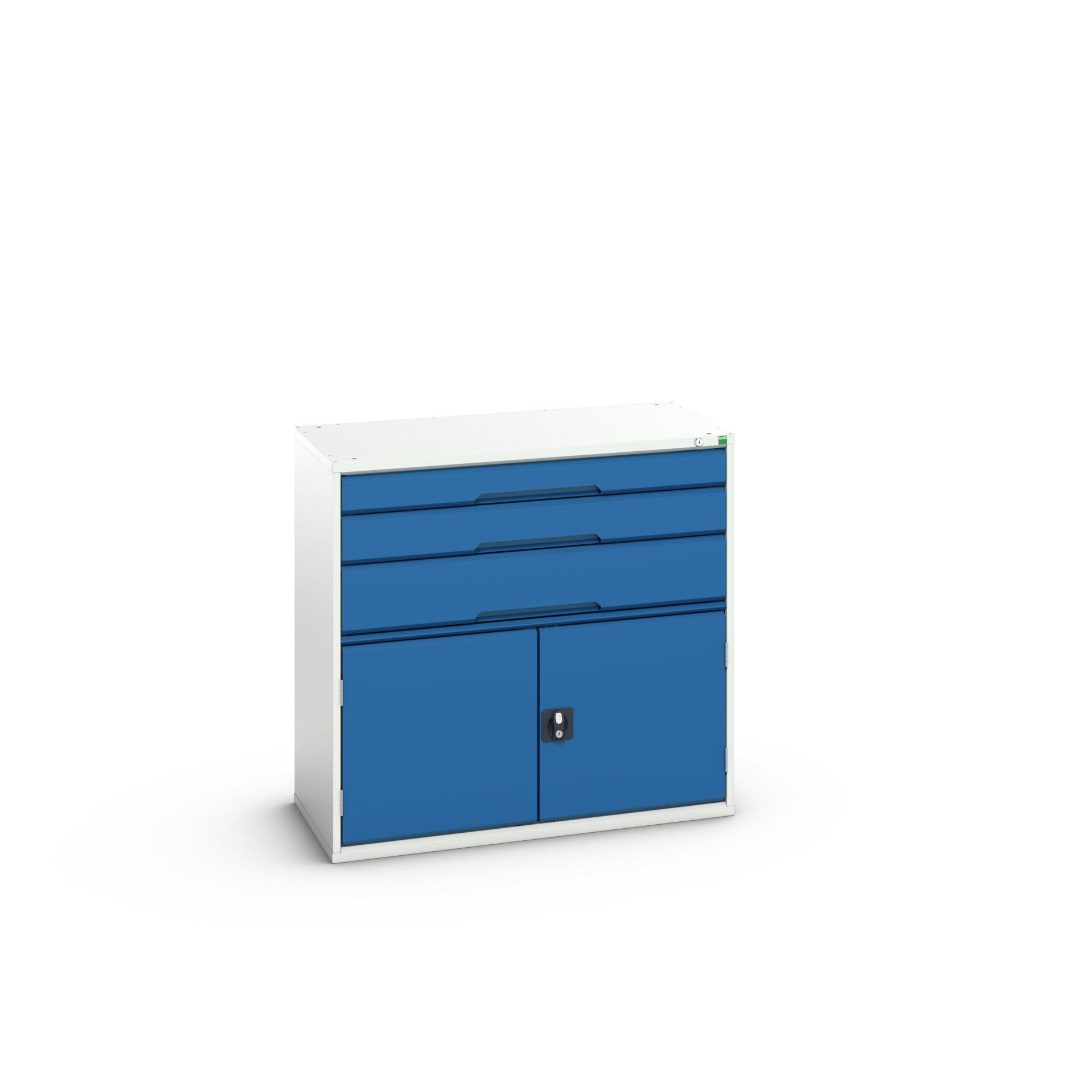 Bott Cabinet 3, Steel, 1000 mm x 1050mm x 550 mm, Light Grey, Blue