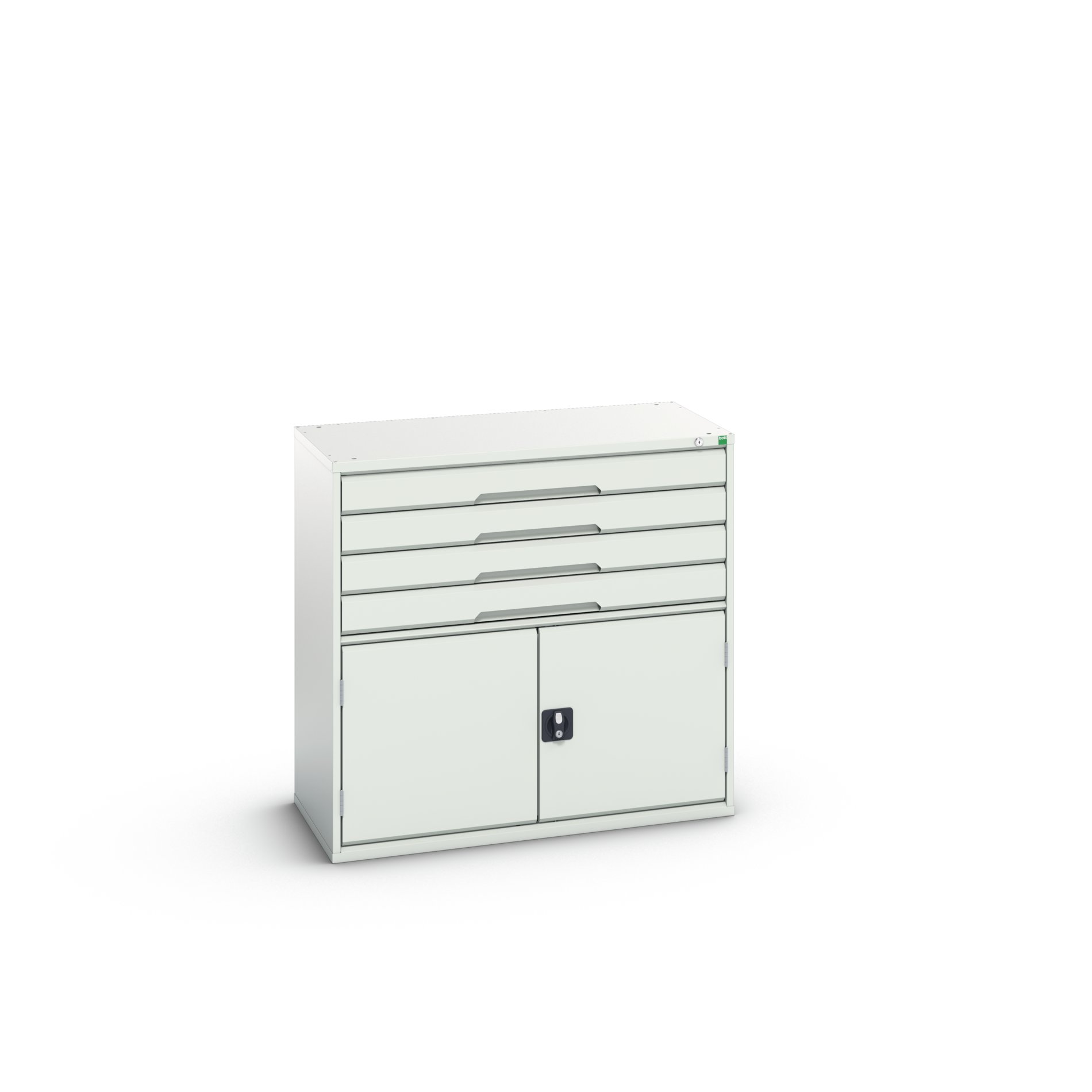 Bott Cabinet 4, Steel, 1000 mm x 1050mm x 550 mm, Light Grey