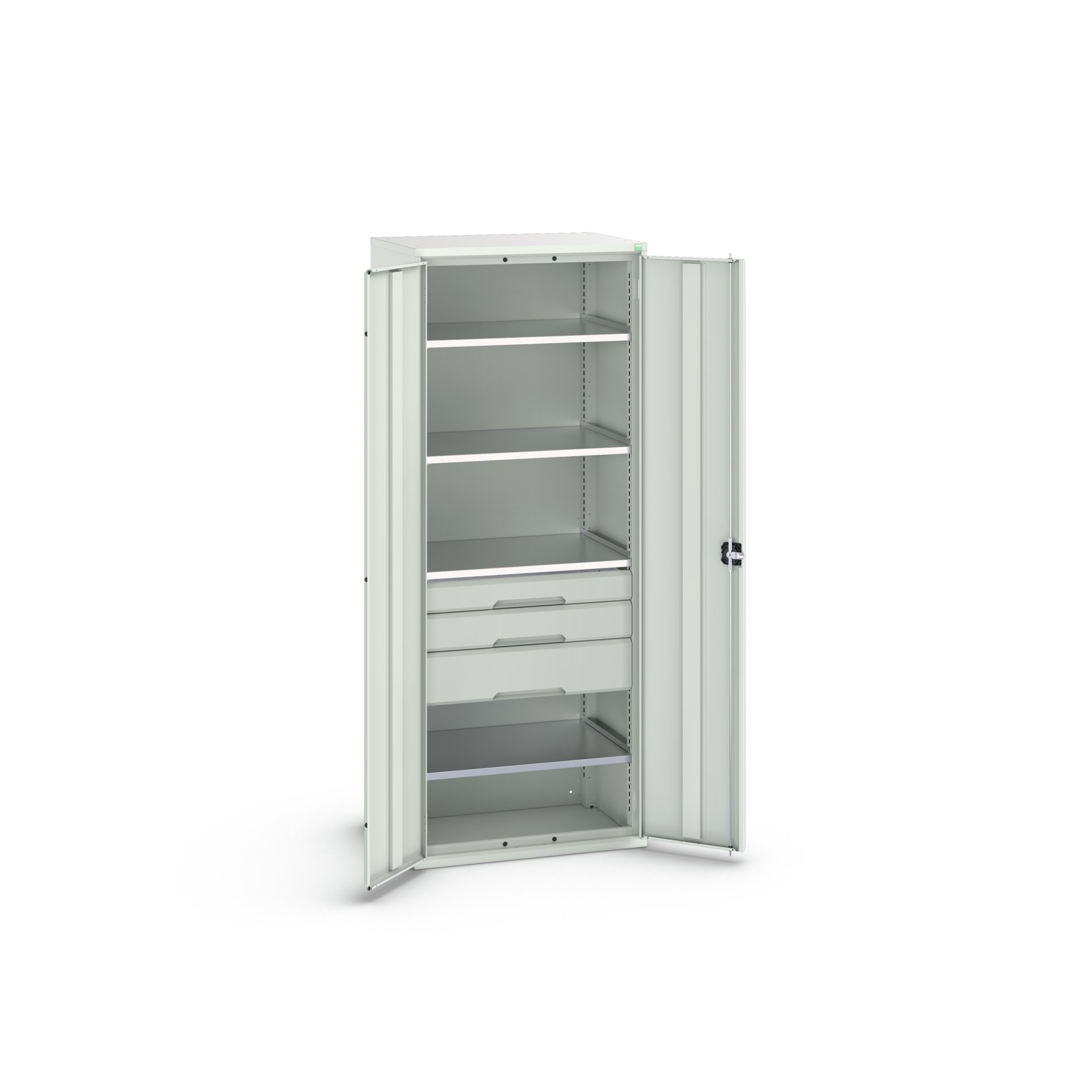 Bott 2 Door, 3 Drawer Sheet Steel Cupboard 2000 mm 80mm, 550 mm