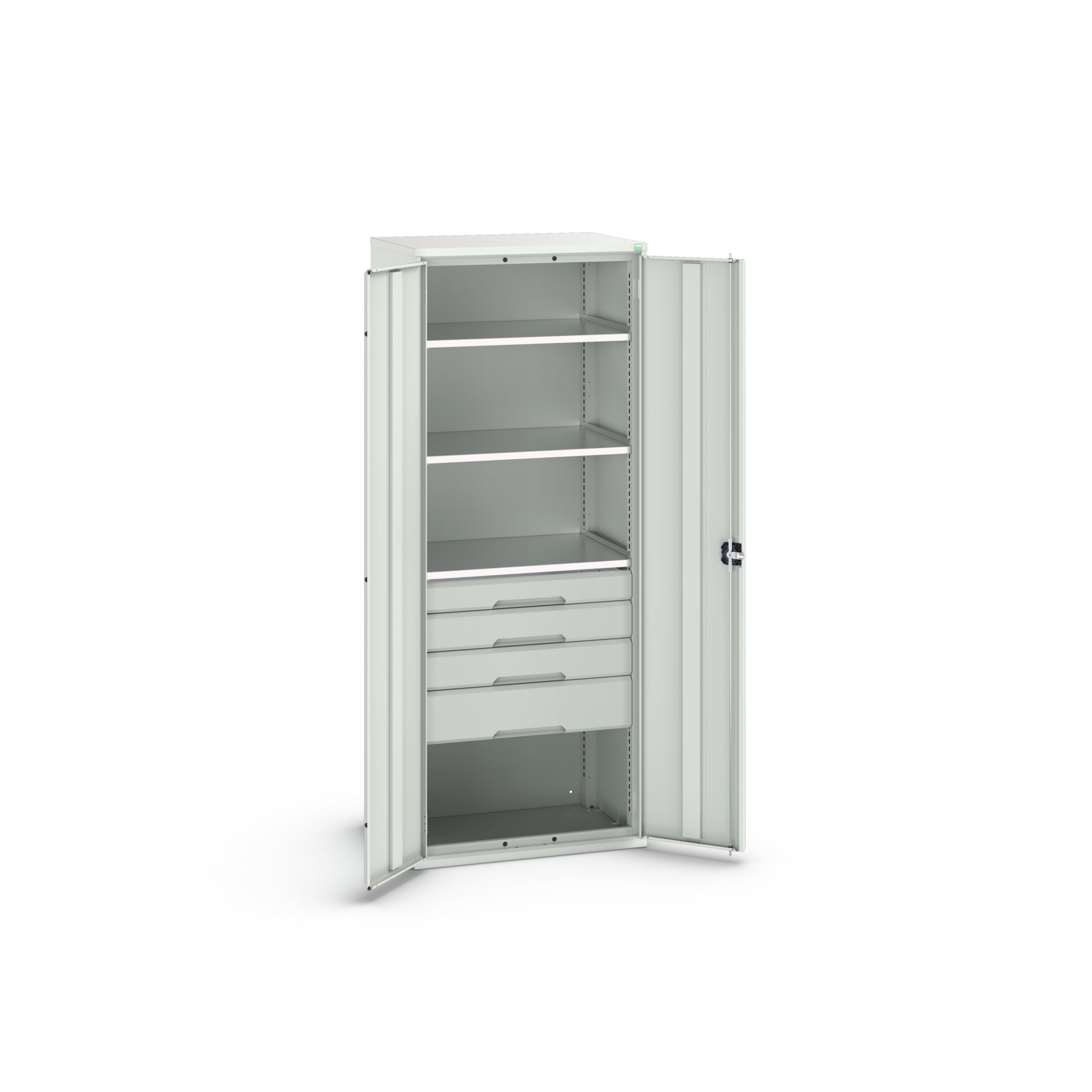 Bott 2 Door, 4 Drawer Sheet Steel Cupboard 2000 mm 80mm, 550 mm