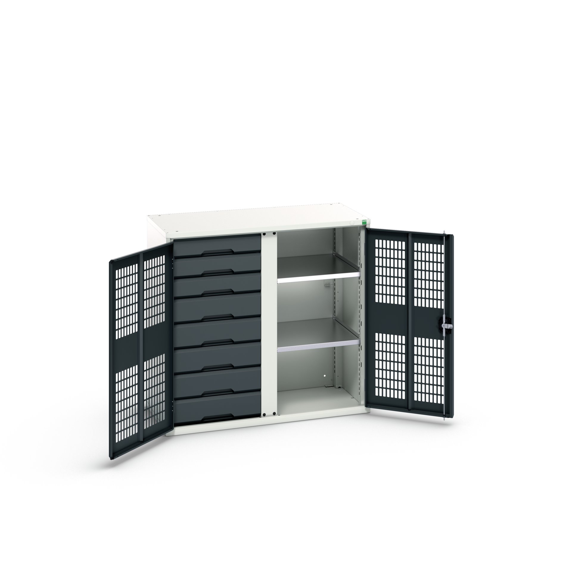 Bott 2 Door, 8 Drawer Sheet Steel Cupboard 1000 mm 1050mm, 550 mm