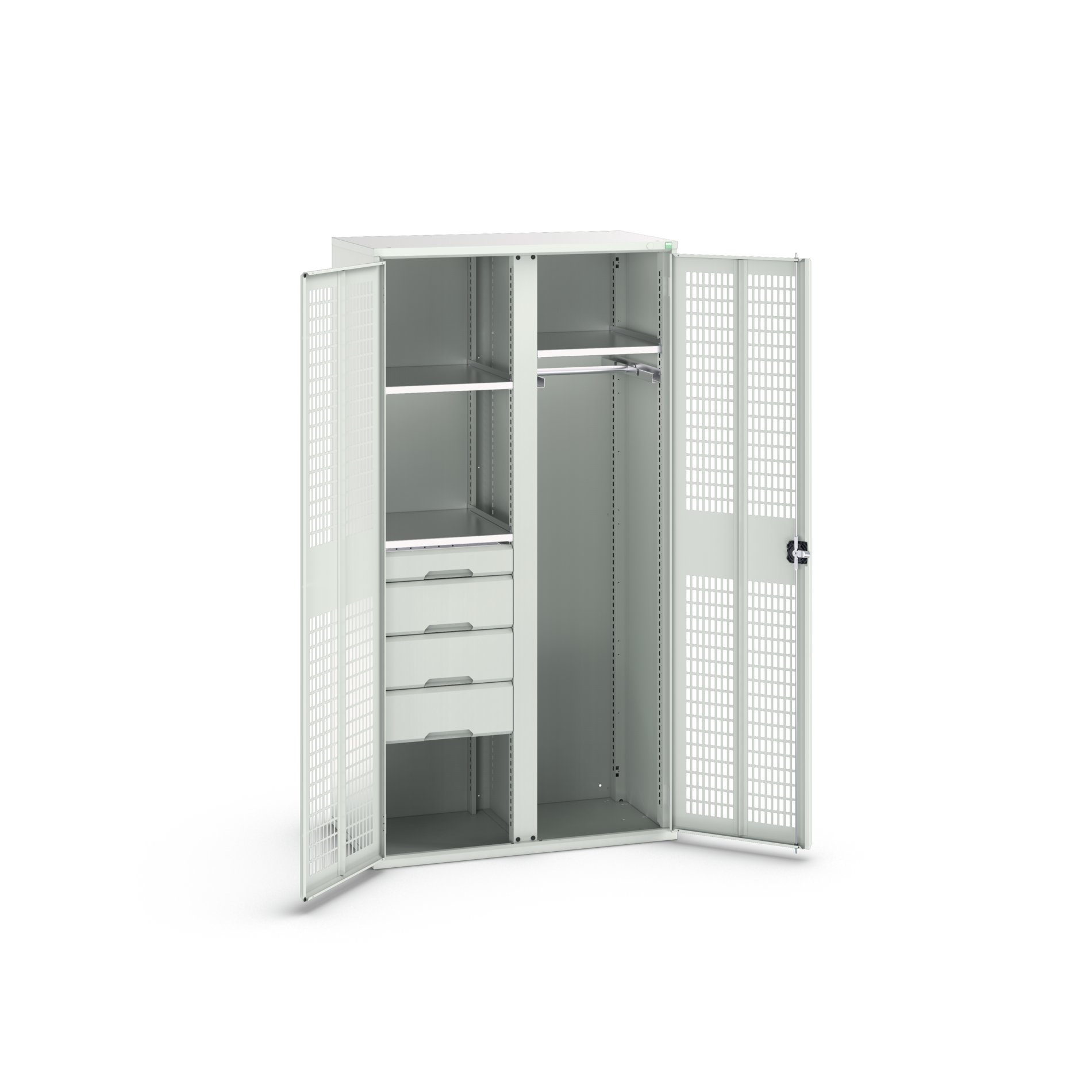 Bott 2 Door, 4 Drawer Sheet Steel Cupboard 2000 mm 1050mm, 550 mm