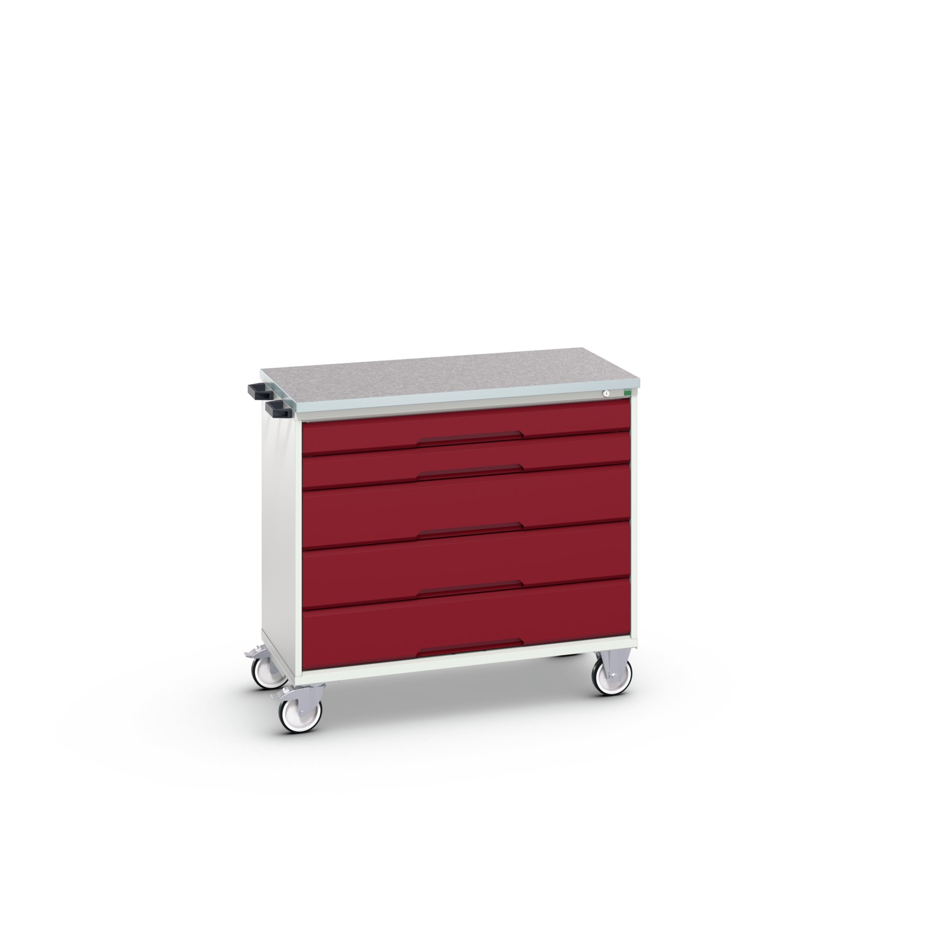 Bott, 5 Drawer Sheet Steel Floor Standing Cabinet 980 mm 1050mm, 600 mm