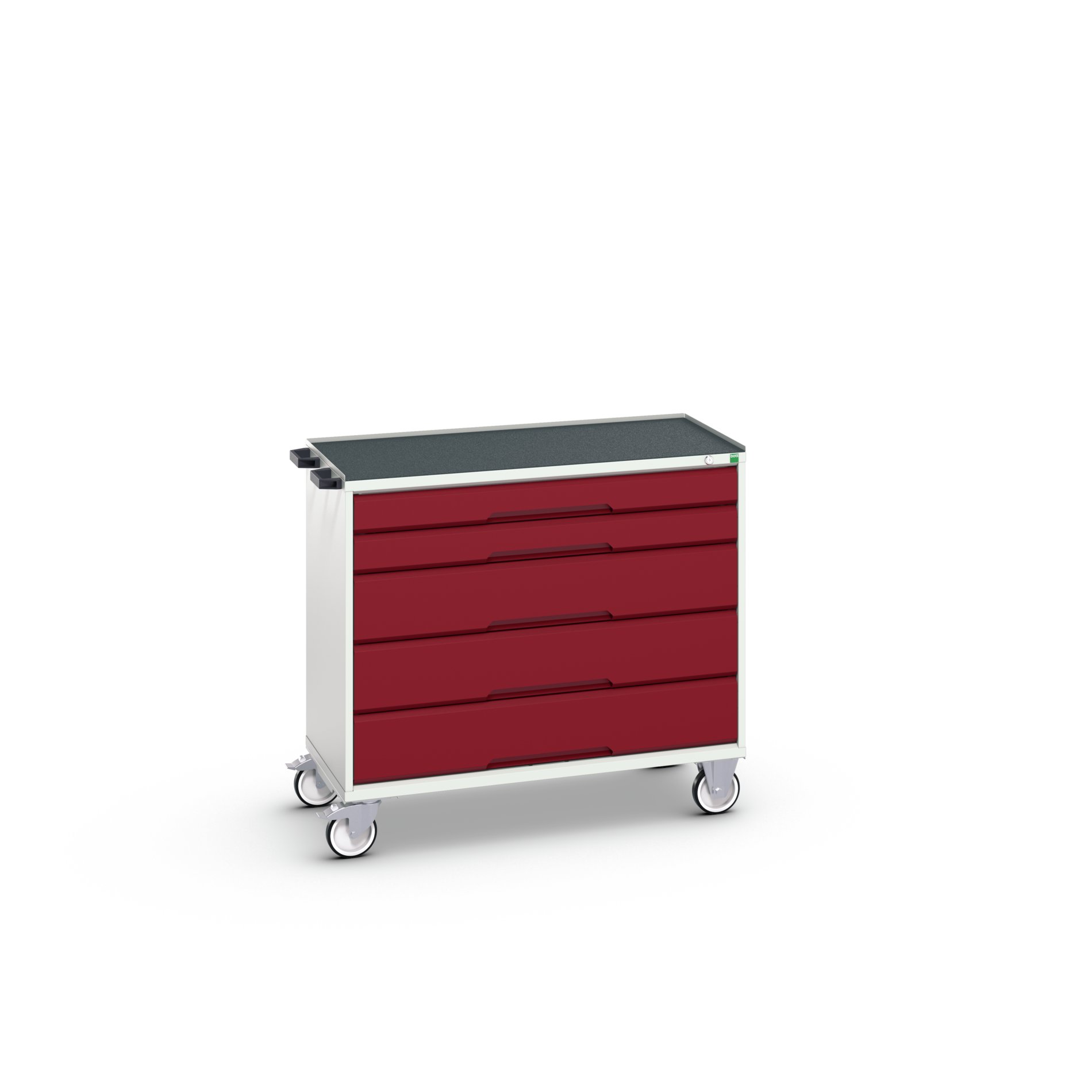 Bott, 5 Drawer Sheet Steel Floor Standing Cabinet 965 mm 1050mm, 600 mm
