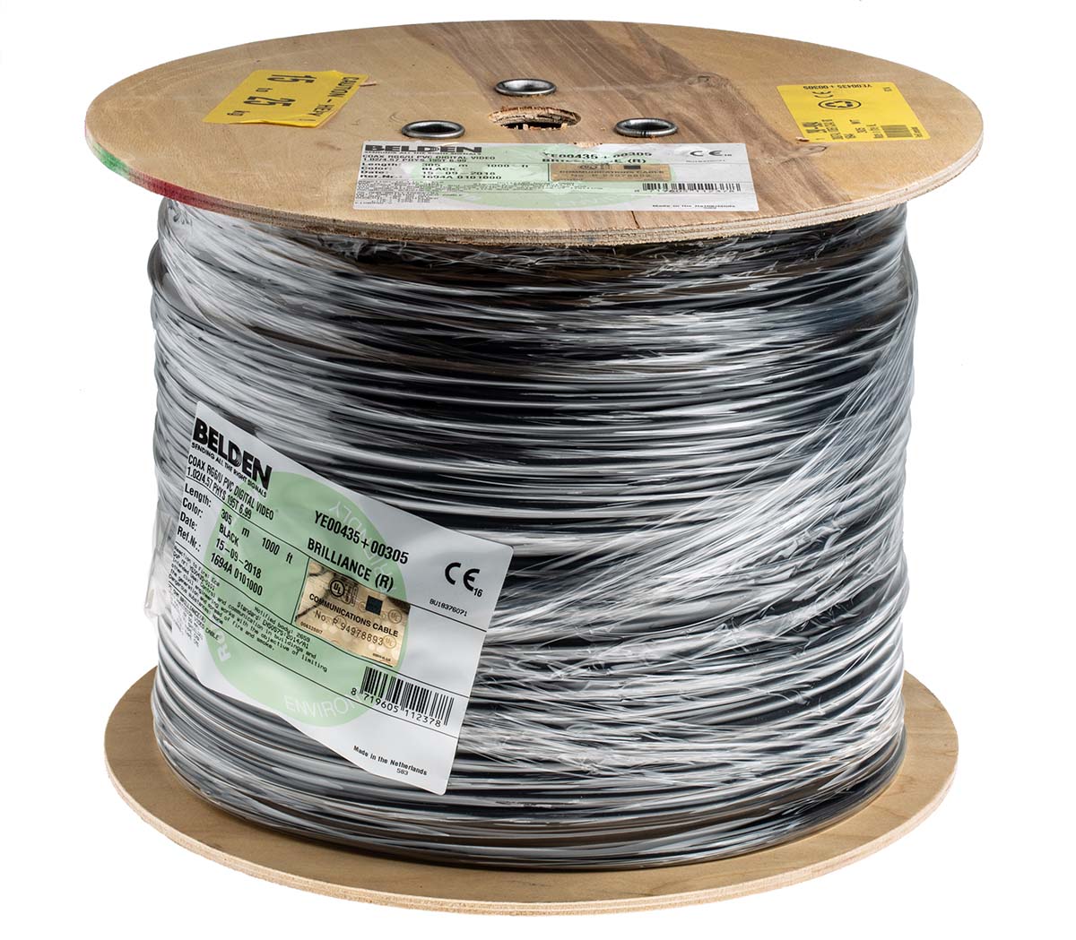1694a00305 Belden 1694A Series, RG6/U Coaxial SDI Coaxial Cable 75 Ω, Unterminated