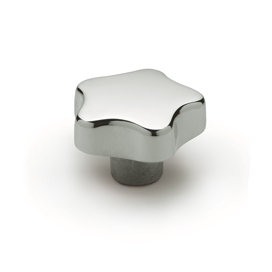 Elesa 169532 Natural Cast Aluminium Lobe Knob, M12, Blind Hole