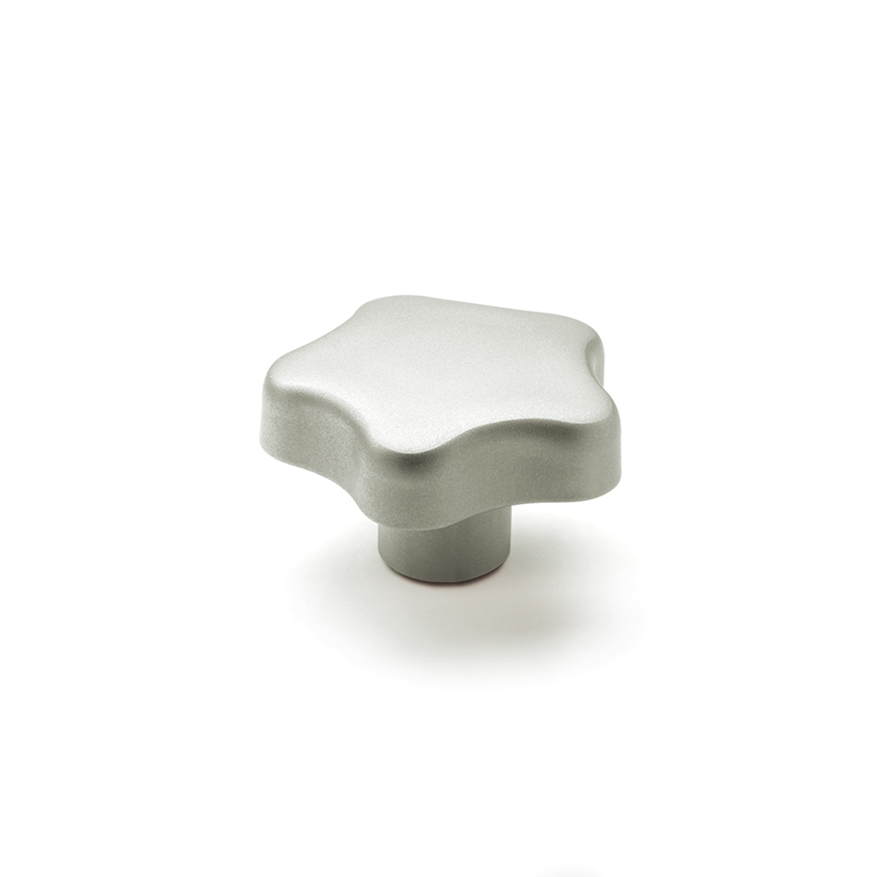 Elesa 169542 Natural Cast Aluminium Lobe Knob, M12, Blind Hole