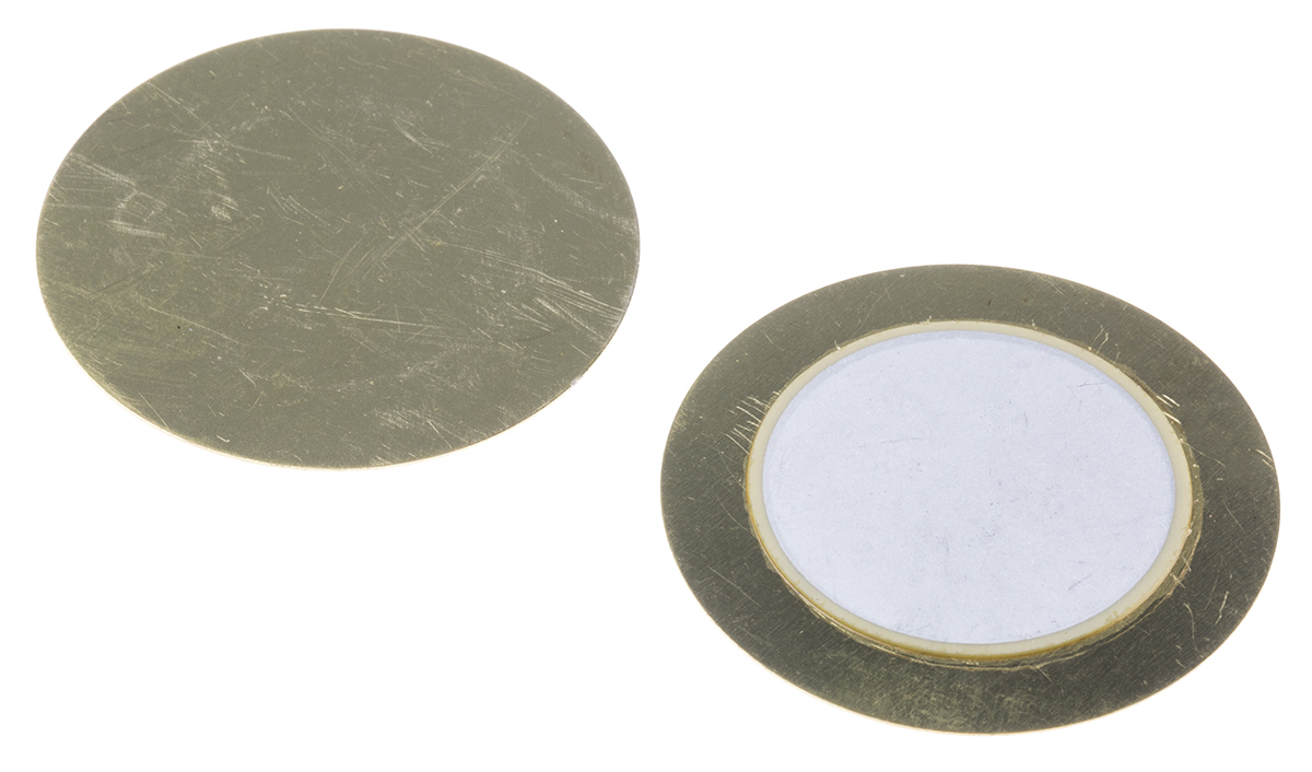 RS PRO Panel Mount Piezo Buzzer, 35 (Dia.) x 0.51mm, 30V Max