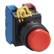 yw1b-a2e10y Idec YW Series Illuminated Push Button Complete Unit, Panel Mount, 22mm Cutout, SPST, IP65