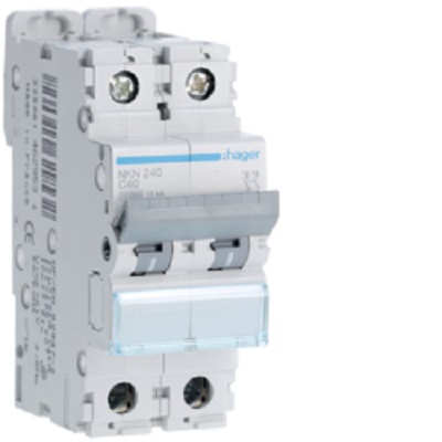 Hager Electronic Circuit Breaker 40A NKN, 2 channels
