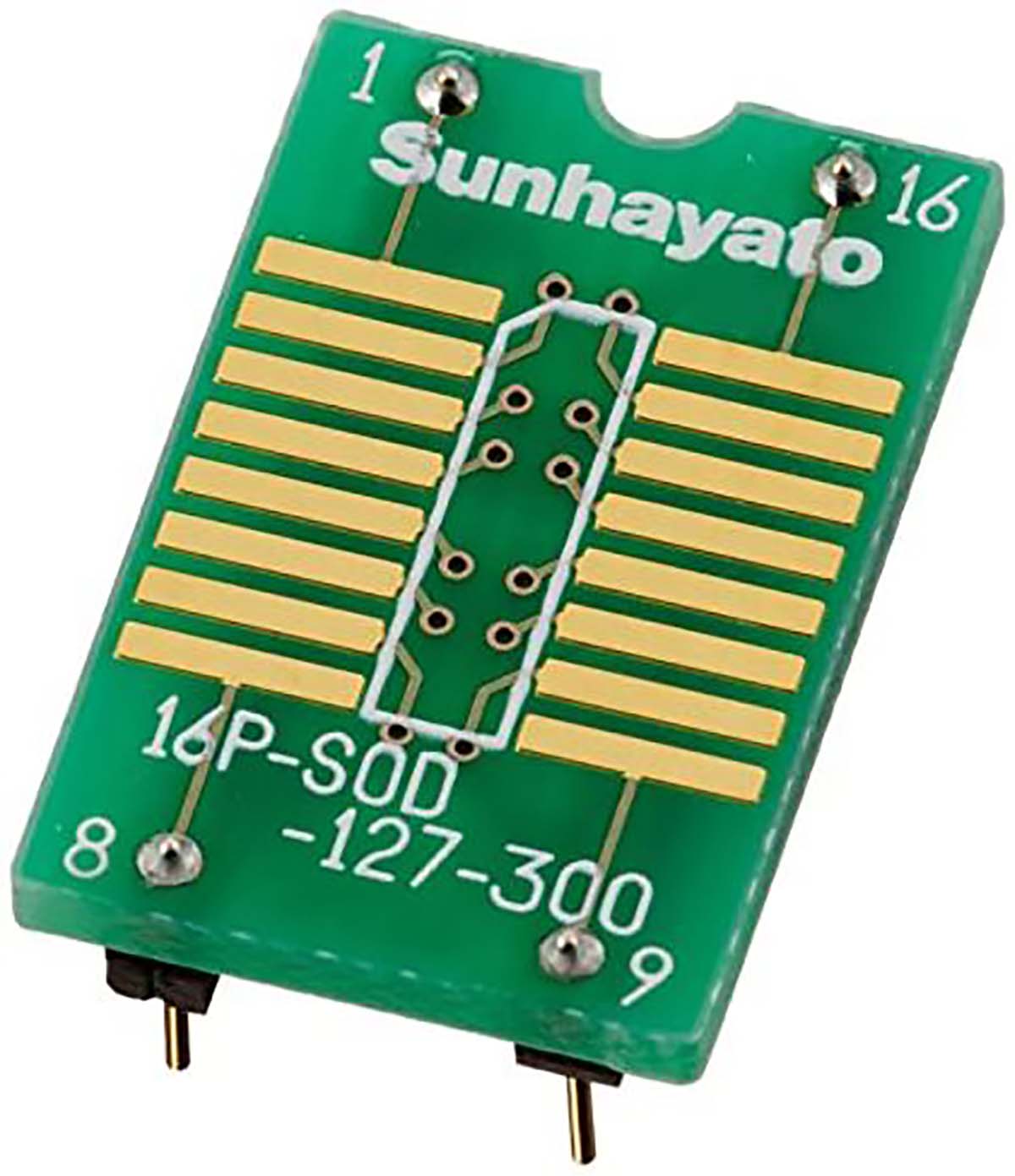 Sunhayato Straight Through Hole Mount 2.54 mm Pitch IC Socket Adapter, SOP to DIP