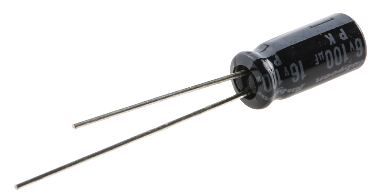 Rubycon 100 μF Capacitor 16V dc, Radial, Through Hole - 16PK100MEFC5X11 Radial Lead
