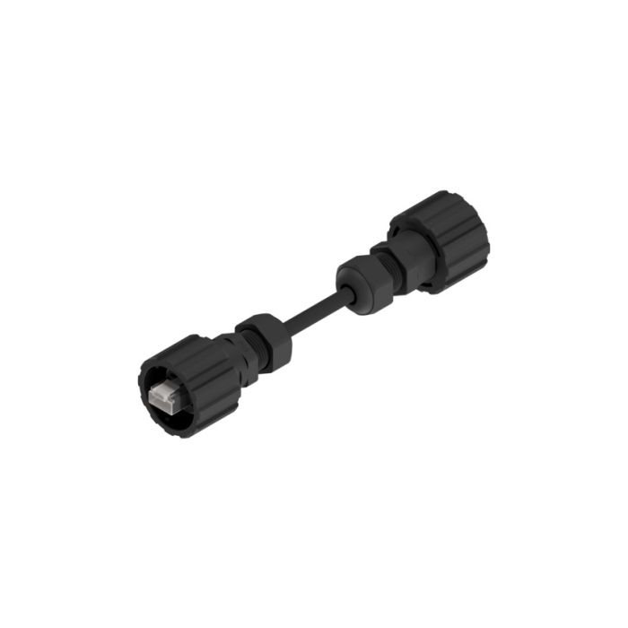 CONEC 17-100, 2 m Cat5e Ethernet Cable, Black Polyamide Sheath, Unshielded