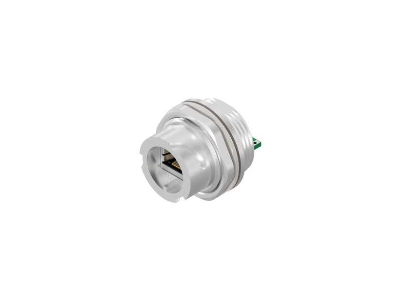 CONEC 17-100 Series Ethernet Connector Male, Threaded Mount, Cat5e Shielded Straight 1 Port