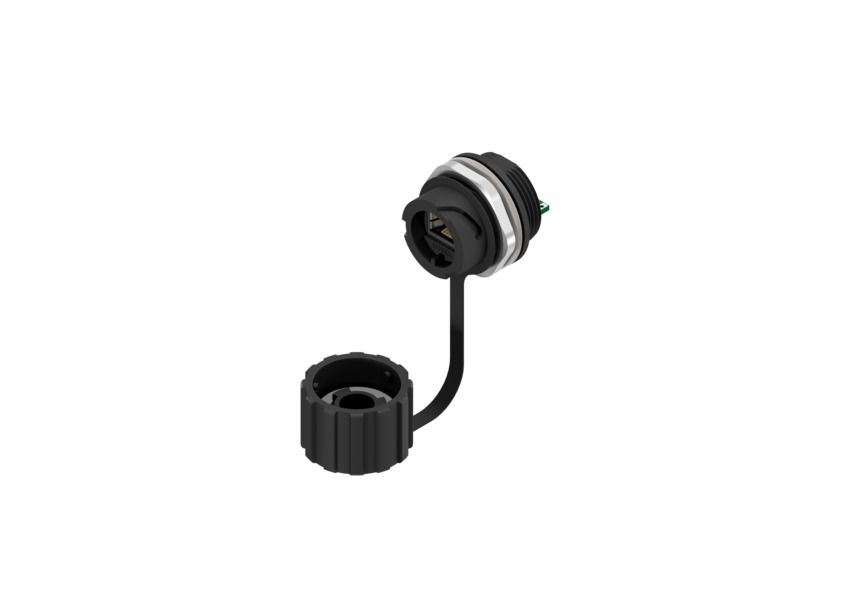 CONEC 17-100 Series Ethernet Connector Male, Threaded Mount, Cat5e Shielded Straight 1 Port