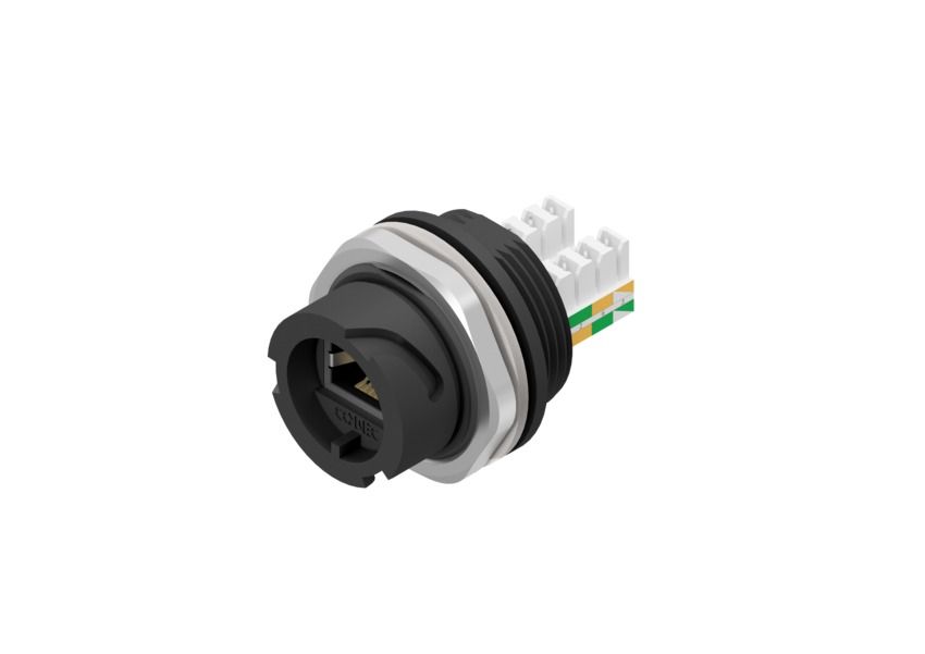 CONEC 17-100 Series Ethernet Connector Male, Threaded Mount, Cat5e Shielded Straight 1 Port