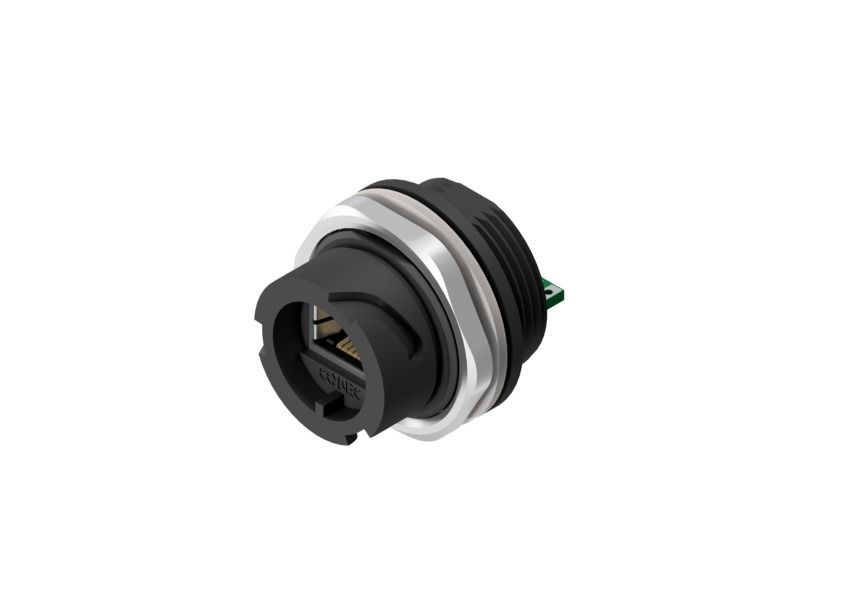 CONEC 17-100 Series Ethernet Connector Male, Threaded Mount, Cat5e Shielded Straight 1 Port