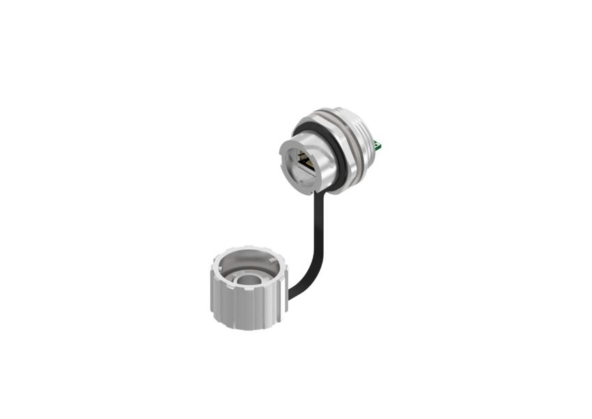 CONEC 17-100 Series Ethernet Connector Male, Threaded Mount, Cat5e Shielded Straight 1 Port