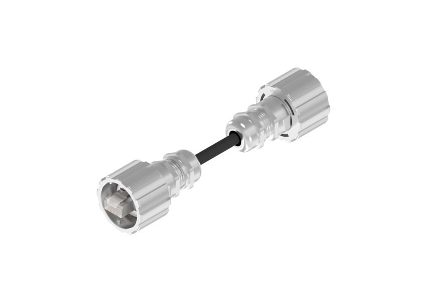 CONEC 17-101, 2 m Cat5e Ethernet Cable, Black Polyamide Sheath, Shielded