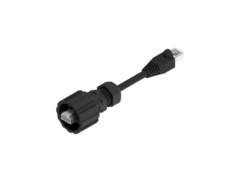 CONEC 17-101, 2 m Cat5e Ethernet Cable, Black Polyamide Sheath Screened, Unshielded