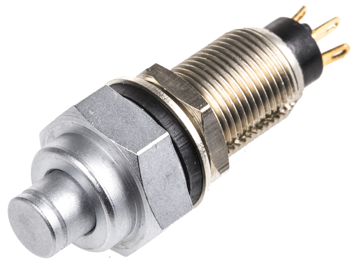 EOZ DJET Series Push Button Switch, Momentary, Panel, 10 mm Cutout, SPST, IP67 110 V ac