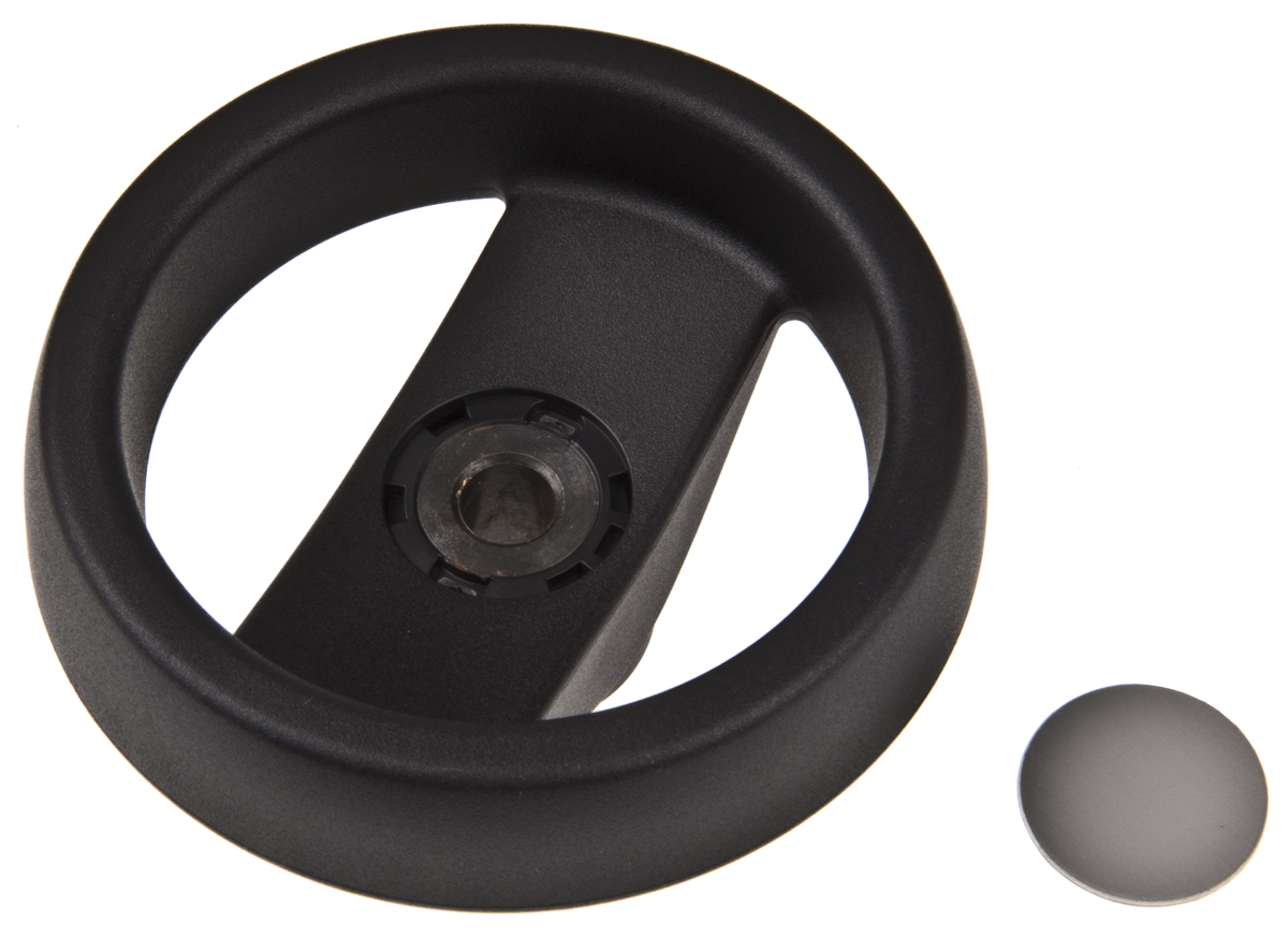RS PRO Black Polymer Hand Wheel, 80 mm diameter