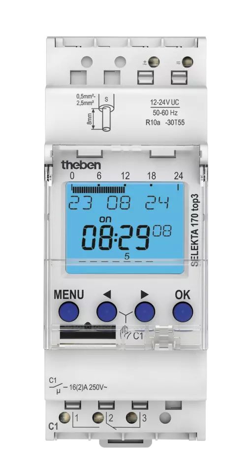 Theben Digital SELEKTA 170 Top3 Time Switch 24V ac