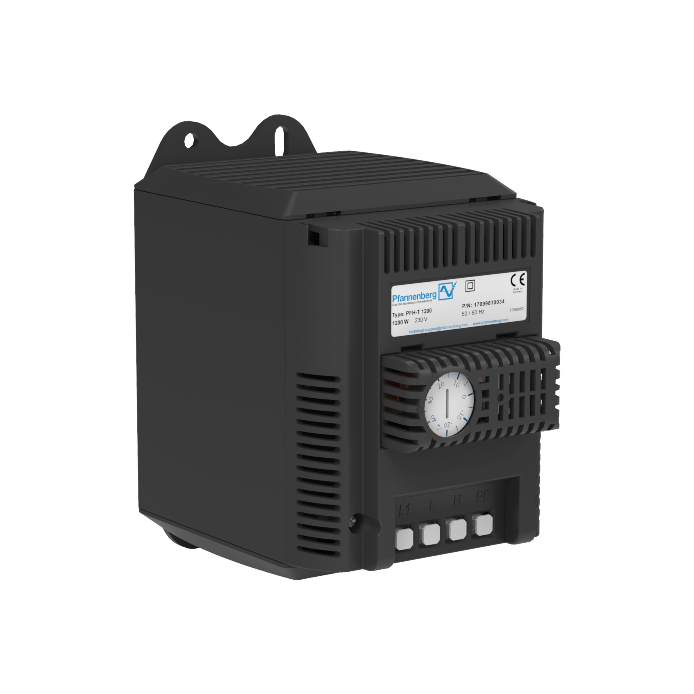 Pfannenberg 500 W Fan Fan Heater, DIN Rail