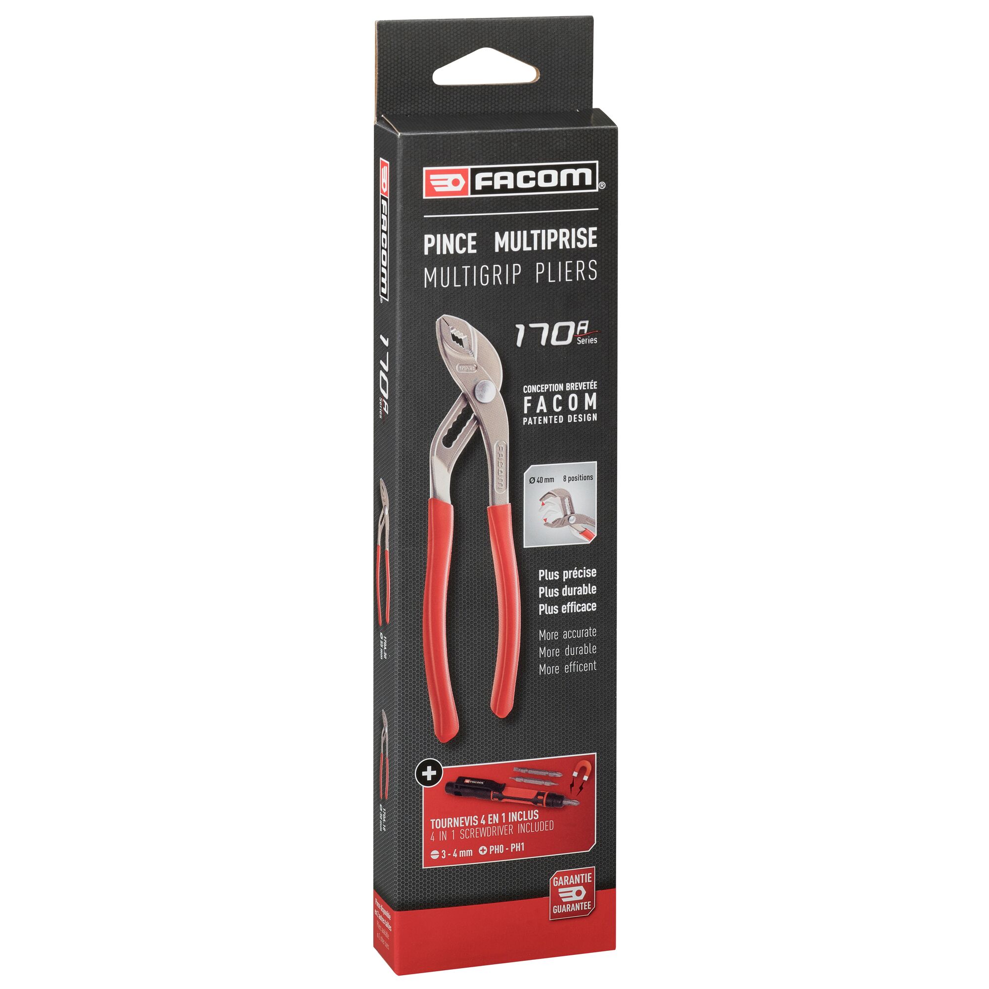170a25pb Facom 170A.25PB 1-Piece Water Pump Plier, 250mm Overall, 46mm Jaw