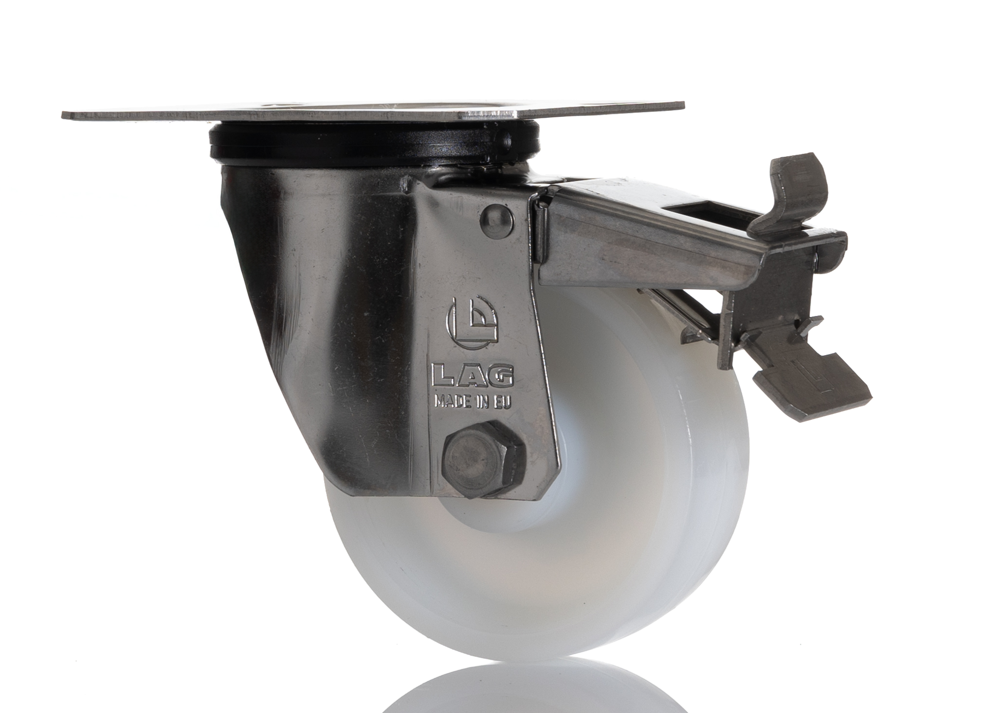 LAG Braked Swivel Castor, 150 kg Capacity, 80 mm Wheel