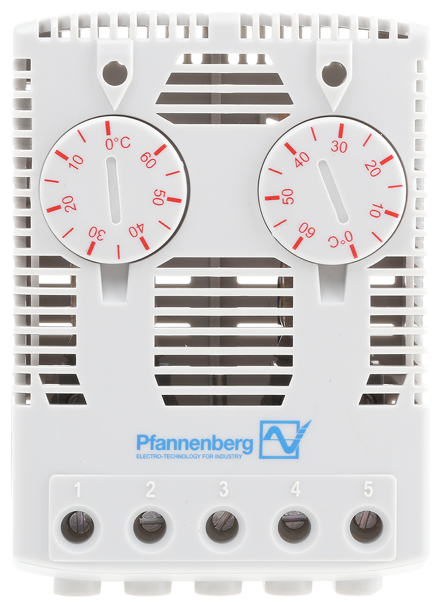 Pfannenberg FLZ NC Enclosure Thermostat, 2 A, 240V ac, 80 °C, 0 °C