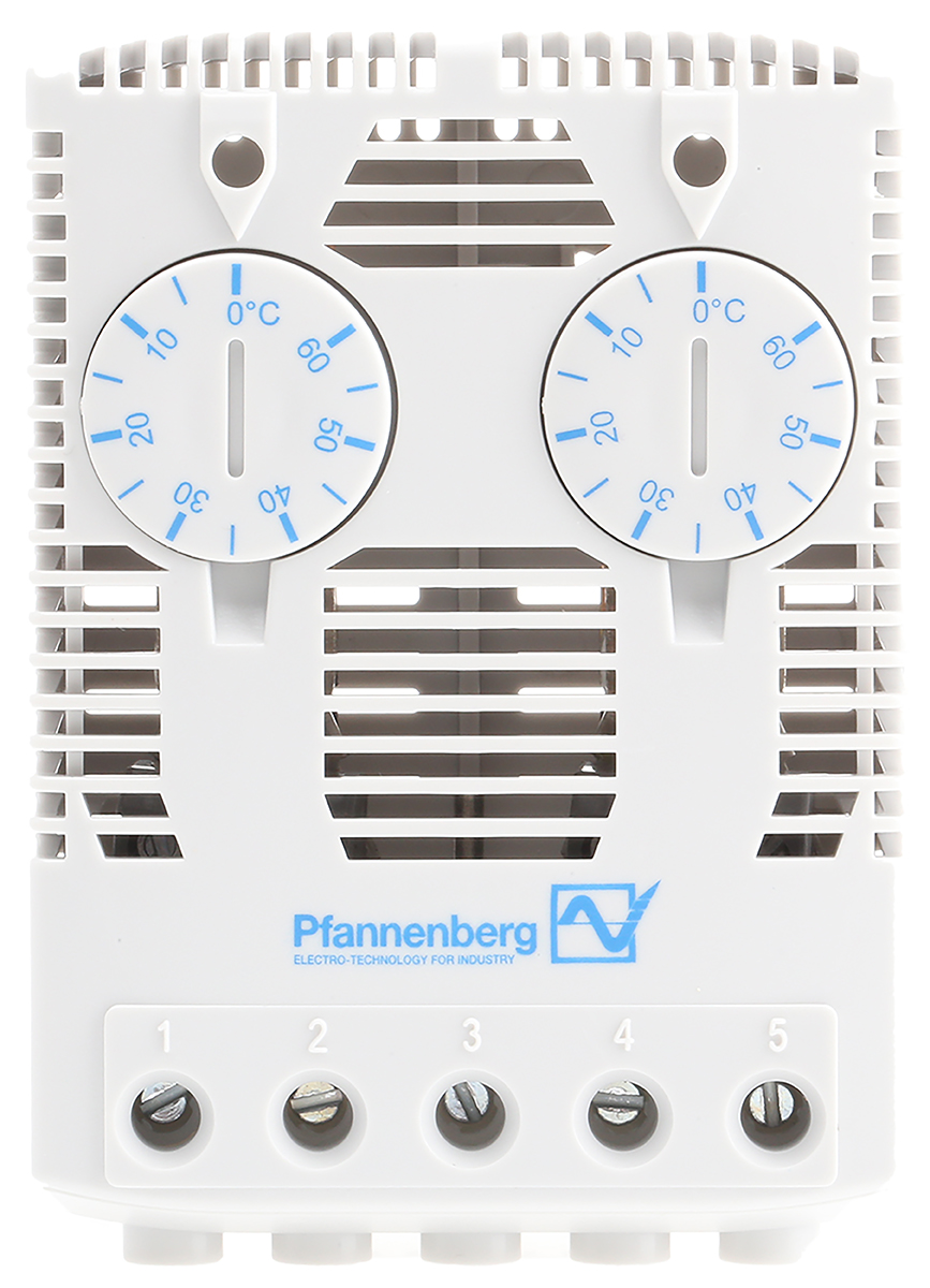 Pfannenberg FLZ NO Enclosure Thermostat, 15 A, 120V ac, 80 °C, 0 °C