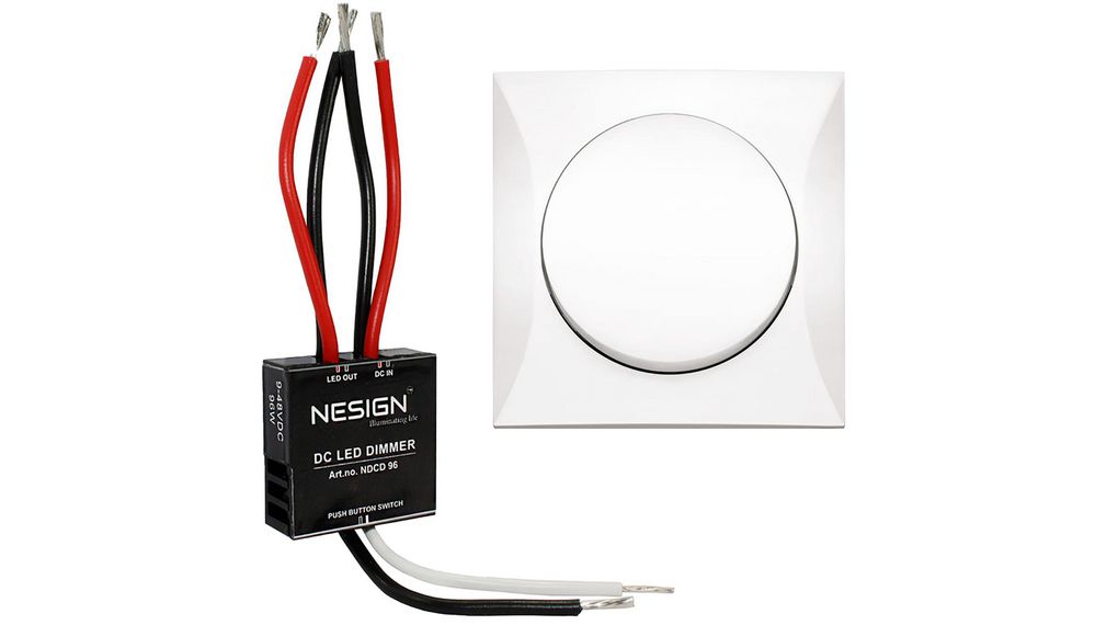Berker 1 Gang Dimmer Switch, 48V dc, 96 W