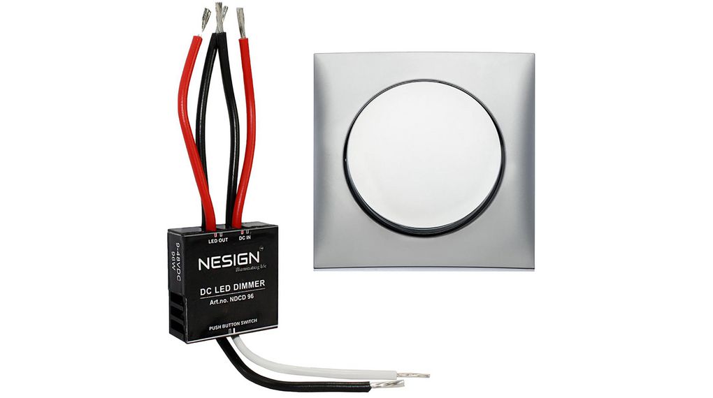Berker 1 Gang Dimmer Switch, 48V dc, 96 W